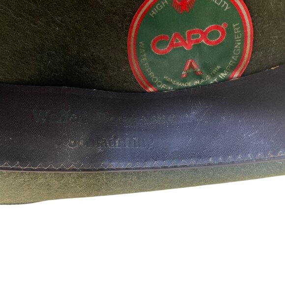 Capo Mens Green Wool Alpine Hat With Feather Detail Made In Austria - Picture 8 of 11